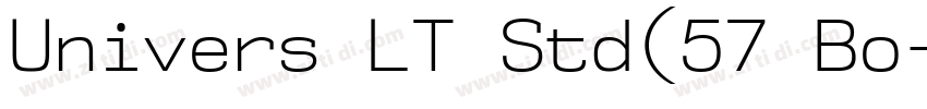 Univers LT Std(57 Bo字体转换 Univers LT Std(57 Bo字体转换